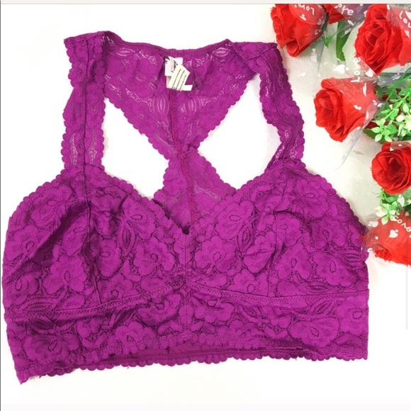 Free People Other - Free People Galloon Racerback Fuchsia Bralette
S